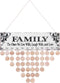VORCOOL Family Birthday Hanging Plaque Board DIY Wooden Calendar Birthday Reminder Home Decor (1 Plaque/ 1 Rope/ 50 Round Discs)