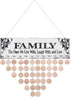 VORCOOL Family Birthday Hanging Plaque Board DIY Wooden Calendar Birthday Reminder Home Decor (1 Plaque/ 1 Rope/ 50 Round Discs)