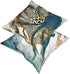 AOOPUC Marine Octopus Nautical Cushion Cover Throw Pillow Covers Set of 2 Outdoor Sofa Decor Squid Sea Animals Teal Golden Pillow Cases Cotton 18 X 18 Inches Square for Couch Sofa Bedroom Chair