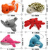 25 Pack Mini Ocean Animal Plush Toys,Sea Creatures Stuffed Toy for Kid Party Favor,Small Keychain Decoration for Christmas Tree,Goody Bag Fillers,Stocking Easter Eggs Stuffers, Basket Fillers, Dog Cat