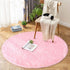 ISEAU Fluffy Round Rug Carpets, Modern Shaggy Circle Rug for Kids Bedroom Extra Comfy Cute Nursery Rug Small Circular Carpet for Boys Girls Room Home Decor Area Rug, 4ft Rugs, Pink