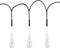 String Lights Set of 2 30 Bulb Solar Power Outdoor LED Décor Tear Drop Lighting with 8 Modes and Rechargeable Battery by Pure Garden (Cool White)