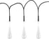 String Lights Set of 2 30 Bulb Solar Power Outdoor LED Décor Tear Drop Lighting with 8 Modes and Rechargeable Battery by Pure Garden (Cool White)