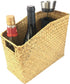 MISNINE Multifunction Basket Magzine Book Holder Basket,Handwoven Seagrass Rustic Home Décor (Small)