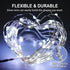 JMEXSUSS 2 Pack 200 LED Solar Fairy Lights Outdoor Waterproof, 66ft White Solar Lights with 8 Modes, Copper Wire Solar String Lights for Tree Garden Yard Patio Wedding Party Christmas Decoration