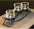 Seraphic Iron Arch Centerpiece Candle Holder, Black, Clear Chunky 3 Cups