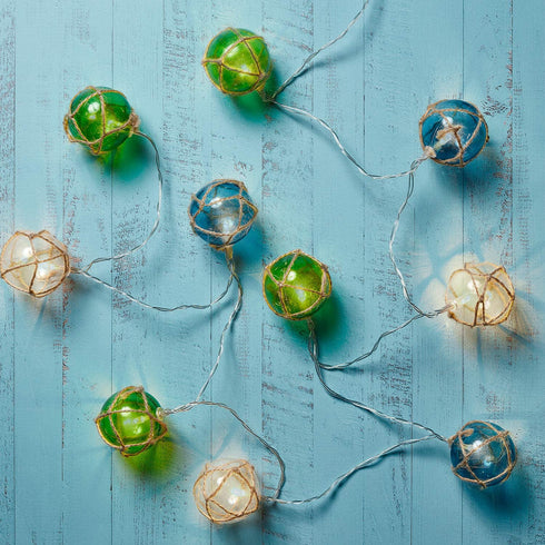 Lights4fun, Inc. 10 Buoy Battery Operated Indoor & Outdoor LED Coastal String Lights