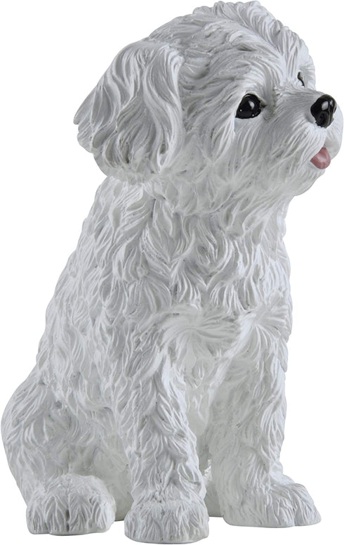 Boulevard East Concepts Maltese Breed Puppy Dog Collectible Figurine Statue