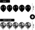 Happy BAEDAY Black Balloon Kit | Valentines Day Balloons | Anniversary Decorations | Best Black Balloons For Him | 16" XO Letter Balloons | Foil & Confetti Balloons | Black Heard Balloons