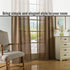 Valea Home Soft Burlap Natural Tan Rod Pocket Window Curtain Panels for Living Room Patio Door, 37" x 84", 1 Panel