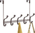iDesign York Lyra Over the Door 10-Hook Rack for Coats, Hats, Robes, Towels - Bronze