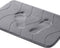 Memory Foam Bath Mat for Bathroom Non Slip Bath Rug Velvet Thick Soft and Comfortable Water Absorbent Machine Washable Easier to Dry Floor Rug Mats Waved Pattern, 20x32 Inches, Grey