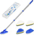 LMAIVE Shower Cleaning Brush, 36'' Shower Scrubber, Tile Tub Scrubber with Long Handle, Bathroom Brushes for Cleaning, Extendable Bathtub Scrubber Sponge, Scrub Brush with Long Handle for Floor