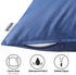 MIULEE Pack of 4 Decorative Outdoor Waterproof Pillow Covers Square Garden Cushion Cases PU Coating Throw Pillow Cover Shell for Patio Tent Park Couch 16x16 Inch Navy Blue