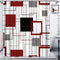 Black and White Shower Curtain Grey and Red Geometric Check Modern Shower Curtain Sets for Bathroom Decor Fabric Shower Curtain Waterproof with 12 Hooks, 72"x72"