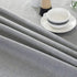 Lahome Solid Color Tassel Tablecloth - Cotton Linen Round Table Cover Kitchen Dining Room Restaurant Party Decoration (Gray, Round - 60")