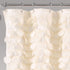 Lush Decor Lillian Shower Curtain | Textured Shimmer Circle Design Bathroom, 72 x 72, Beige