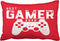 Emvency Decorative Throw Pillow Cover Queen Size 20x30 Inches Best Gamer Ever for Video Games Geek Pillowcase with Hidden Zipper Decor Cushion Gift for Home Sofa Bedroom Couch Car