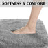 Suchtale Large Bathroom Rug Extra Soft and Absorbent Shaggy Bathroom Mat (24 x 40, Grey) Machine Washable Microfiber Bath Mat for Bathroom, Non Slip Bath Mat, Luxury Bathroom Floor Mats Rubber Back