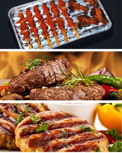 Yesland 30 Pack Disposable Aluminum Foil Pans - 13.4 x 9 x 1.1 Inch Food Containers, Aluminum Sheet Pans for Cooking, Baking, Heating, Storing, Meal Prep, Takeout