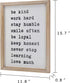 SANY DAYO HOME Wall Decor Signs with Inspirational Sayings 16 x 12 inches Rustic Wood Framed Modern Farmhouse Wall Hanging Art - Be Kind, Stay Humble, Never Stop