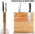 Magnetic Knife Block -- CTSZOOM Wooden Magnetic Holder Rack Magnetic Stands with Double Sided Strong Enhanced Magnets Multifunctional Storage Knife Holder