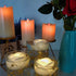 ARDUX LED Floating Candles - Flameless Floating Rose Tea Lights Waterproof Flower Wax Candles Battery-Powered for Wedding Centerpieces Pool Party Decoration (Pack of 4, Warm White)