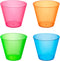 Party Essentials Plastic Cups, 50-Count, Assorted Neon