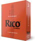 Rico Bb Clarinet Reeds - Reeds for Clarinet - Thinner Vamp Cut & Unfiled for Ease of Play, Traditional Blank for Clear Sound - Clarinet Reeds 2.5 Strength, 10-Pack