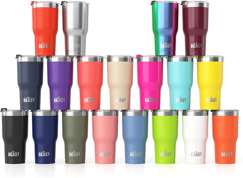 Beast 30 oz Tumbler Stainless Steel Vacuum Insulated Coffee Ice Cup Double Wall Travel Flask (Royal Blue)