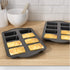 2 Pack Non-Stick Mini Loaf Pan, Carbon Steel Baking Bread Pan, 8-Cavity