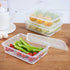 JMUSTTBO Set of 3Pcs Plastic Food Storage Containers,Stackable Fridge Storage Container with Removable Drain Tray and Lid,to Store Fruits, Vegetables, Meat and More (Large)