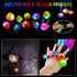 Led Light Up Toys 68Pcs Party Favors for Kids Adults, Glow in the Dark Party Supplies include 40 Finger Lights, 8 Jelly Rings, 7 Light Up Animals Rings, 5 Led Glasses, 4 Bracelets, 4 Led Crystal Necklaces