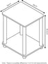 FURINNO Turn-N-Tube Haydn End Table, 1-Pack, French Oak Grey/Black