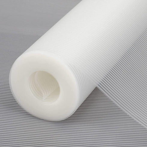 BAKHUK Shelf Liner for Kitchen Cabinets, 17.5 Inch x 25 FT, Non Adhesive Cabinet Liner, Double Sided Non-Slip Drawer Liner, Washable Refrigerator Mats for Pantry Cabinet, Storage, Clear Ribbed