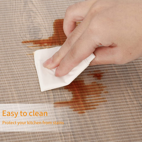 BAKHUK Shelf Liner for Kitchen Cabinets, 17.5 Inch x 25 FT, Non Adhesive Cabinet Liner, Double Sided Non-Slip Drawer Liner, Washable Refrigerator Mats for Pantry Cabinet, Storage, Clear Ribbed
