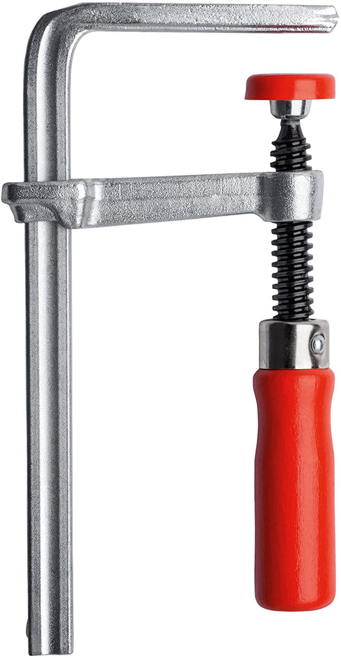 Bessey GTR12 All Steel Table Clamp with 4 11/16 Capacity x 2 5/16 Throat Depth & 400 lb Clamping Force, Red/Silver