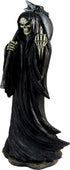DWK - Grim Grouch - Reaper Harbinger of Death with Middle Finger Flipping The Bird Statue Satire Figurine Halloween Party Novelty Gothic Home Decor Accent, 8-inch