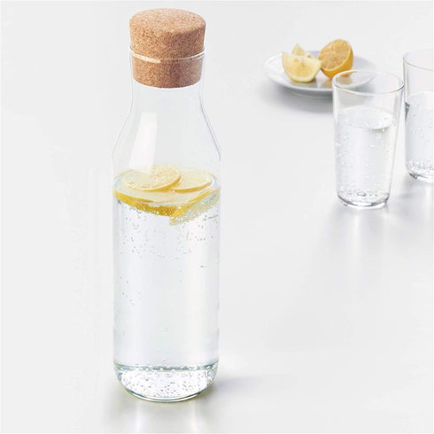 IKEA Carafe With Stopper, 3.54 x 11.02 x 3.54 inches, Clear Glass