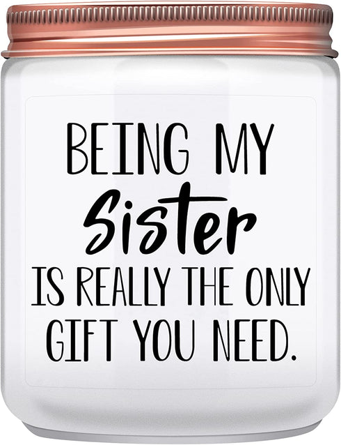 Funny Sister Gifts- Birthday Gifts for Sister- Gifts for Sisters from Sisters, from Brother- Christmas Gifts & Thanksgiving Gifts for Sister- Valentines Day Sister Gifts- Lavender Candles
