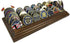 DecoWoodo 5 Rows Challenge Coin Holder Military Coin Display Stand Walnut Finish