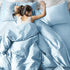 EaseHome Queen Size Sheets Set - Extra Soft Luxury Brushed Microfiber Queen Bed Sheets with 15 inch Deep Pocket - Comforterble Wrinkle Fade and Hypoallergenic- 4 Piece (Queen,Lake Blue)