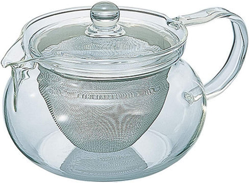 Hario ChaCha Kyusu Maru Teapot Heatproof Glass Teapot 450 mL, Glass