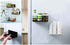 YCOCO Magnetic Spice Rack Organizer Single Tier Refrigerator Spice Storage Shelf, Easy to Install the Side of Refrigerator Can Hold spices, Jar of Olive Oil, Cooking Oils, Salt, Pepper,Black Pack of 2