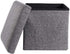 YCOCO Square Ottomans with Storage Foot Rest Stool Seat,Foldable Storage Ottoman Boxes,Toy Box Chest,Padded with Memory Foam Lid,11.8"x11.8"x11.8",Grey,Pack of 2
