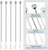 6 Pcs Cocktail Paddle Drink Stirrers, Stainless Steel Coffee Stirrers Reusable Beverage Swizzle Stick for Bar Party Home Office
