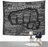 Emvency Tapestry Print 60x80 Inches Motivation Essence of Fighter Gym Word Kickboxing Athlete Karate Dedication Wall Hangings Home Decor