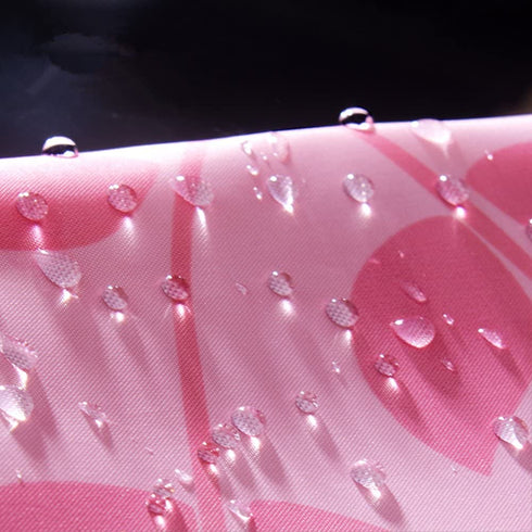 BAIHT HOME Pink Leaves Decor Soft Fabric Shower Curtain Water-Repellent Eco-Friendly Cute Polyester Fabric Bath Curtains, 72" X 72"
