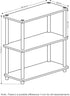 Furinno Turn-N-Tube 3-Tier Compact Multipurpose Shelf Display Rack, Walnut/Brown