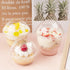 50 Pack 10oz Dessert Cups with Lids, Clear Plastic Parfait Cups with No Hole Dome Lids and Sporks, Disposable Snack Bowls for Cereal Parfait, Ice Cream, Yogurt, Fruit, Cupcakes, Pudding
